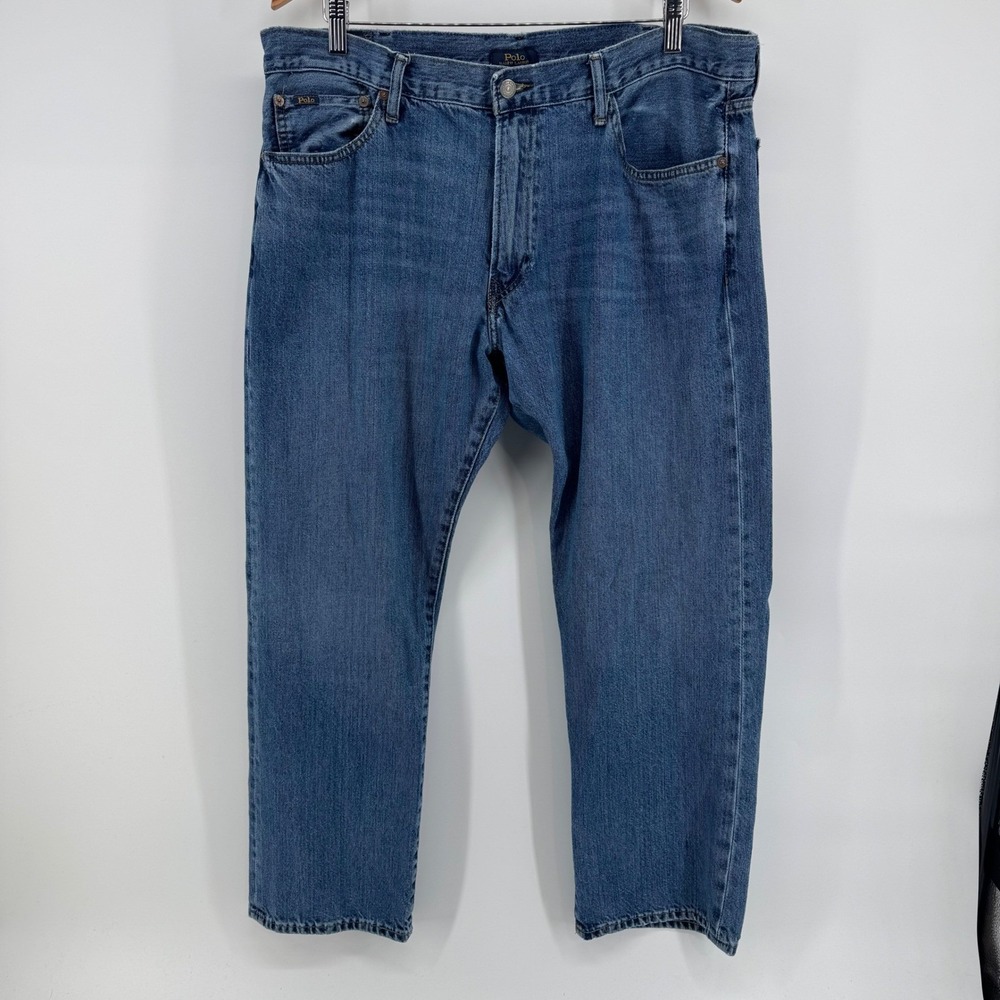 Polo Ralph Lauren Jeans Mens 38x30 Denim Classic Fit Straight Leg Blue Casual